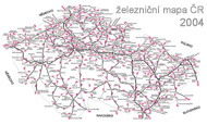 Železniční mapa České republiky 2003/2004