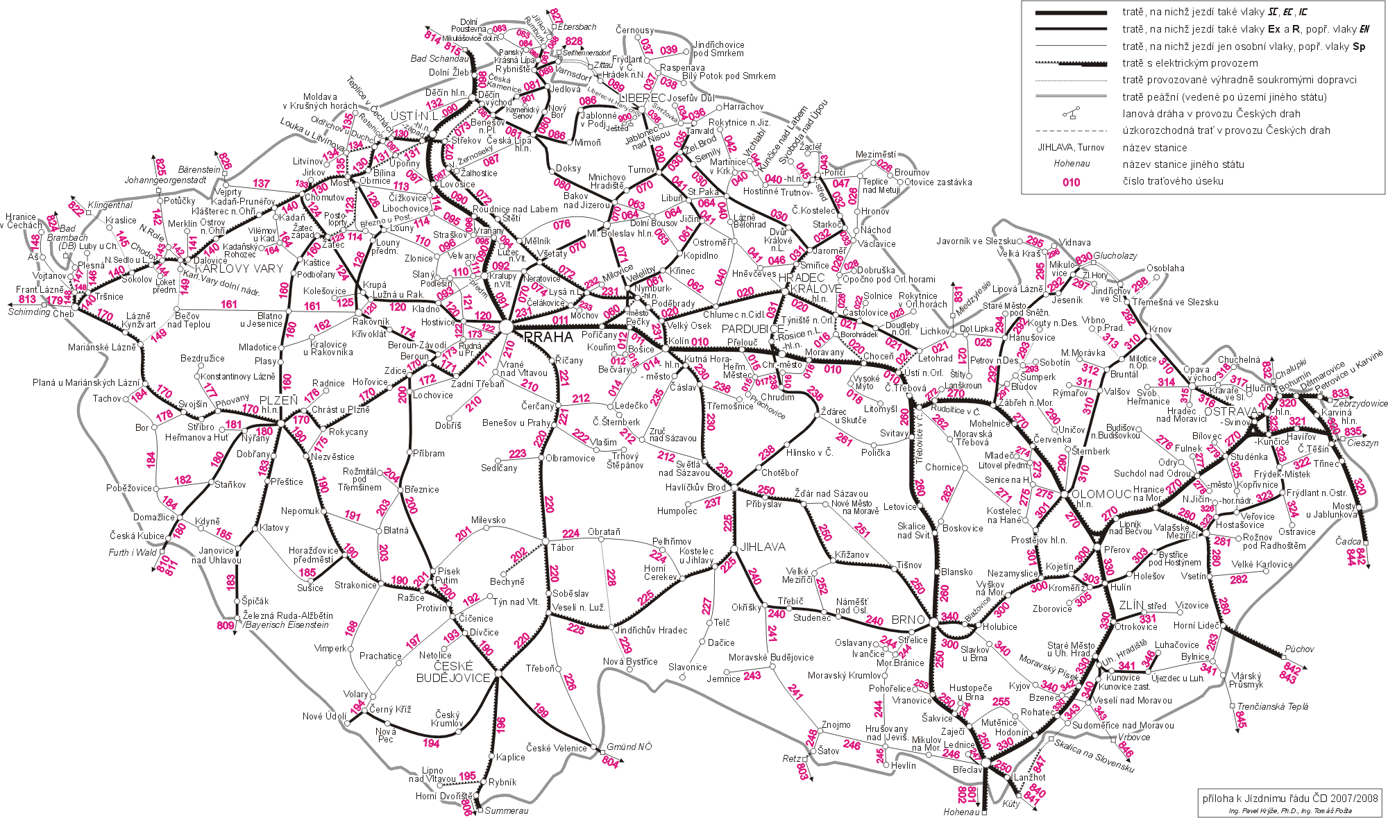 Zeleznicni Mapa Cr 2007 2008 