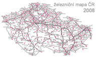 Železniční mapa České republiky 2007/2008