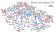 Železniční mapa České republiky 2008/2009