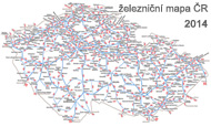 Železniční mapa České republiky 2013/2014