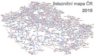 Železniční mapa České republiky 2014/2015