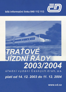 Jízdní řád 2003/2004